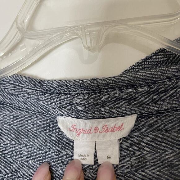 Ingrid & Isabel navy cotton stripe shift maternity dress size small - Picture 3 of 6